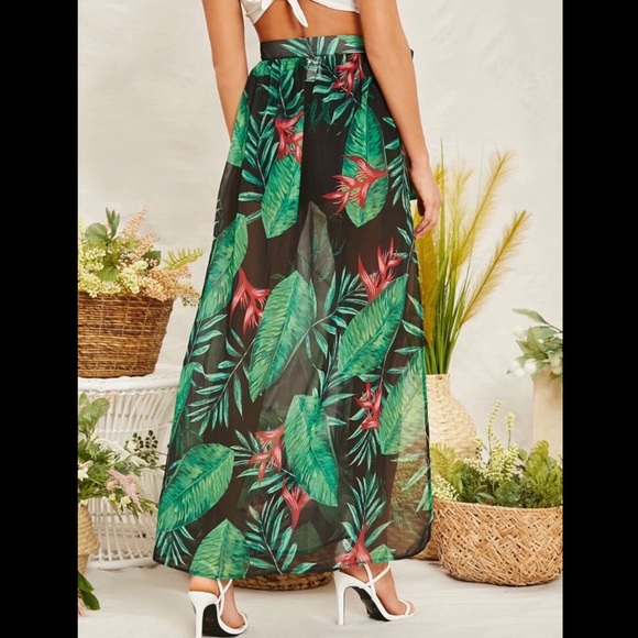 Tropical, Boho, Swimwear, Cover-Up Skirt - Picture 2 of 5